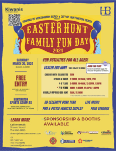 Saturday 3/30 - Kiwanis Easter Hunt Family Fun Day @ Huntington Sports Complex